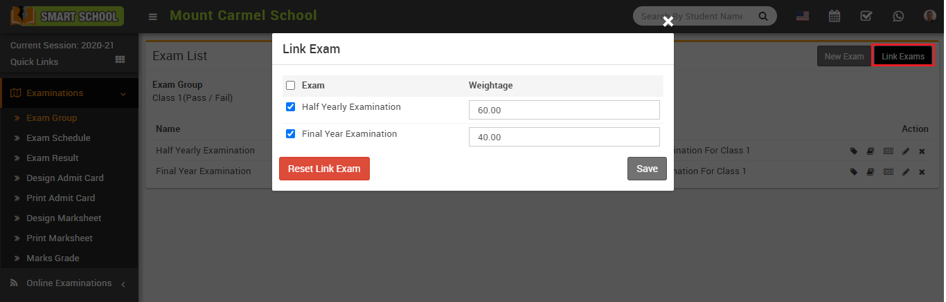 Link exam image