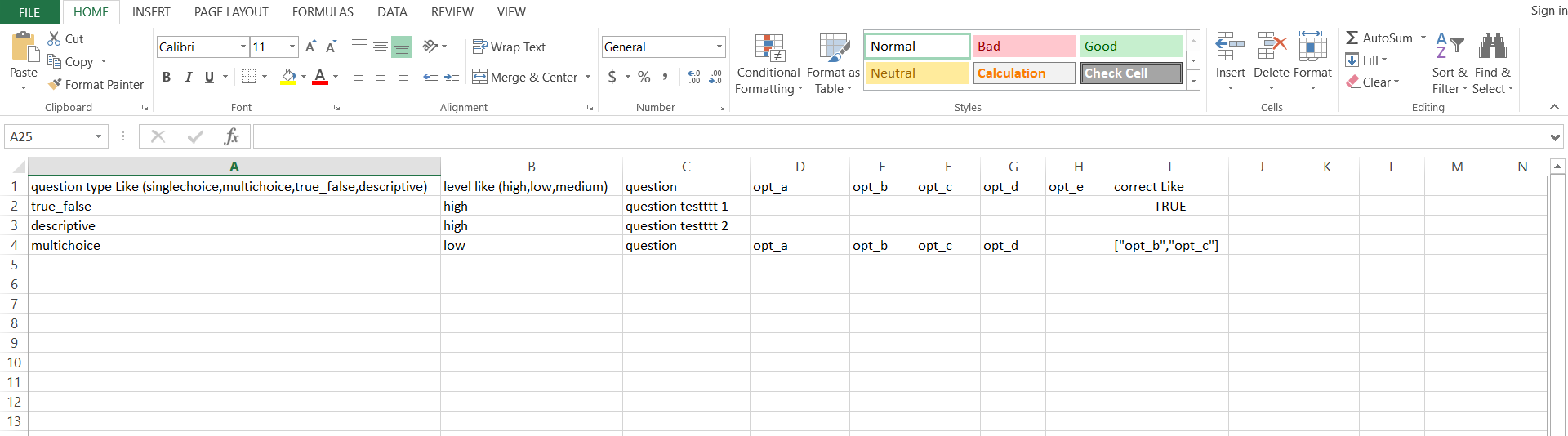 import question